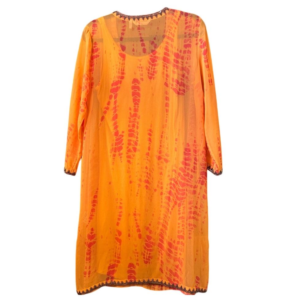 Soft Surroundings 2Pcs Sheer over dress and soft stretchy Cami dress M - Picture 2 of 9
